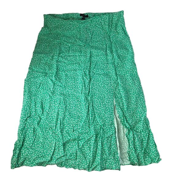 New Look Women’s Skirt Green Floral Size 14 NWT - Picture 2 of 16